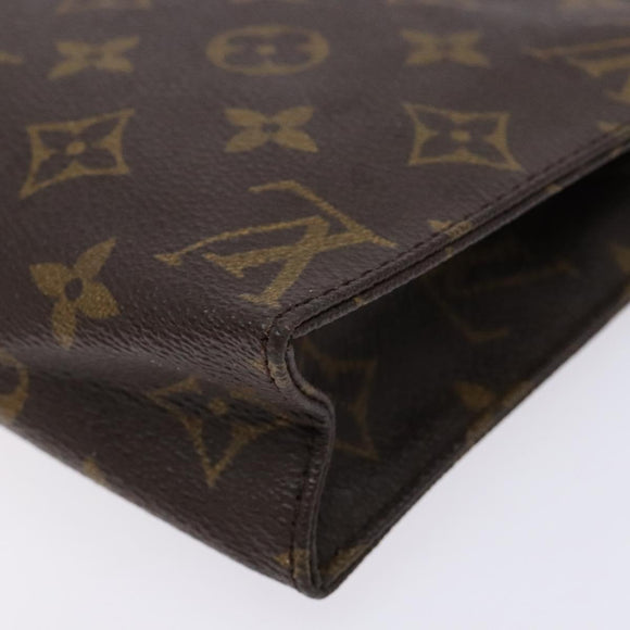 LOUIS VUITTON Monogram Poche Toilette 19 Pouch M47544 LV Auth 141539