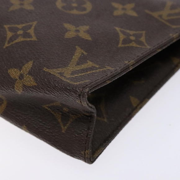LOUIS VUITTON Monogram Poche Toilette 19 Pouch M47544 LV Auth 141539