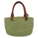 BALENCIAGA Hand Bag Raffia Green 236741 Auth 141545-2