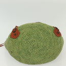 BALENCIAGA Hand Bag Raffia Green 236741 Auth 141545-5