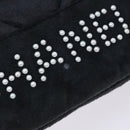 CHANEL Matelasse Pouch Satin Black CC Auth 141547-8