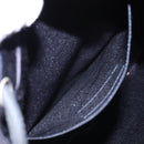 CHANEL Matelasse Pouch Satin Black CC Auth 141547-21