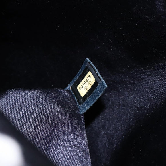 CHANEL Matelasse Pouch Satin Black CC Auth 141547