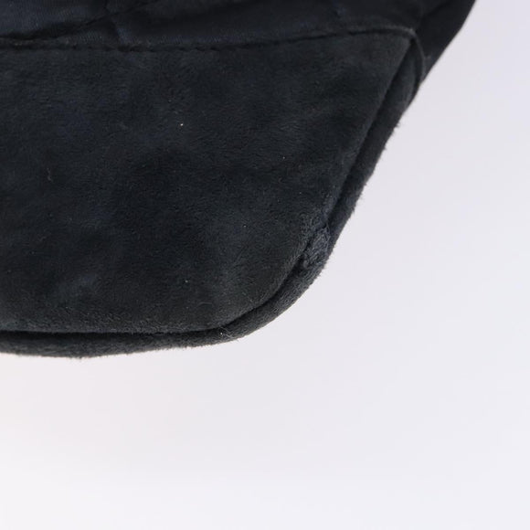 CHANEL Matelasse Pouch Satin Black CC Auth 141547