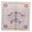 HERMES Carre 90 Scarf ""RENCONTRE OCEANE"" Silk Gray Auth 141551-1