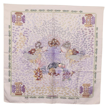 HERMES Carre 90 Scarf ""RENCONTRE OCEANE"" Silk Gray Auth 141551
