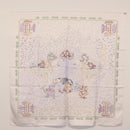 HERMES Carre 90 Scarf ""RENCONTRE OCEANE"" Silk Gray Auth 141551-13