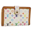 LOUIS VUITTON Multicolor Portefeuille Viennois Wallet White M92987 Auth 141553-1