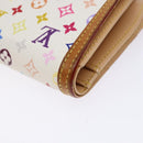 LOUIS VUITTON Multicolor Portefeuille Viennois Wallet White M92987 Auth 141553-15
