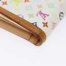 LOUIS VUITTON Multicolor Portefeuille Viennois Wallet White M92987 Auth 141553-16