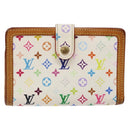 LOUIS VUITTON Multicolor Portefeuille Viennois Wallet White M92987 Auth 141553-13