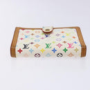 LOUIS VUITTON Multicolor Portefeuille Viennois Wallet White M92987 Auth 141553-6