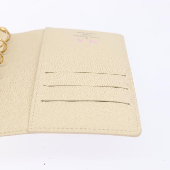 LOUIS VUITTON Damier Azur Agenda PM Day Planner Cover R20706 LV Auth 141555