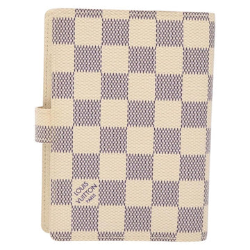 LOUIS VUITTON Damier Azur Agenda PM Day Planner Cover R20706 LV Auth 141555 - 0