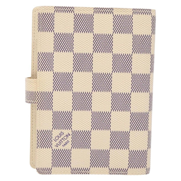 LOUIS VUITTON Damier Azur Agenda PM Day Planner Cover R20706 LV Auth 141555