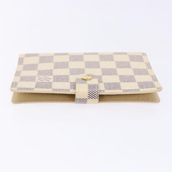 LOUIS VUITTON Damier Azur Agenda PM Day Planner Cover R20706 LV Auth 141555