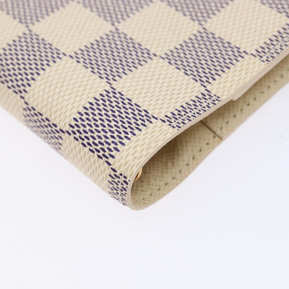 LOUIS VUITTON Damier Azur Agenda PM Day Planner Cover R20706 LV Auth 141555