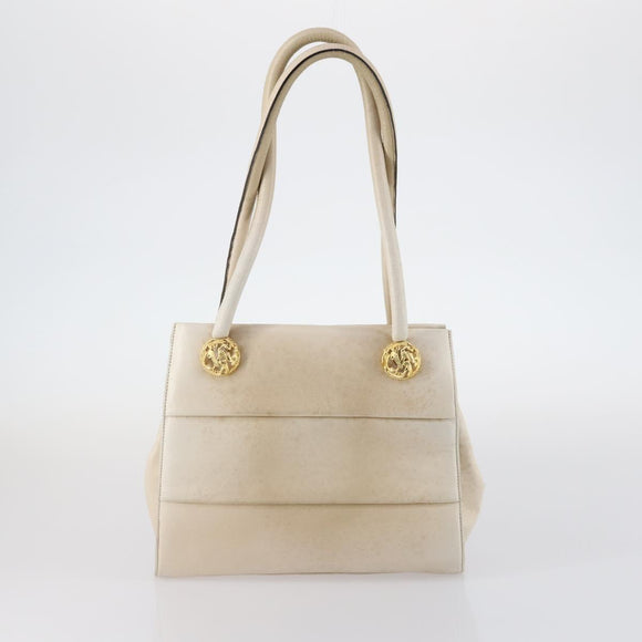 Salvatore Ferragamo Shoulder Bag Leather Nylon 2Set Beige Brown Auth 141558