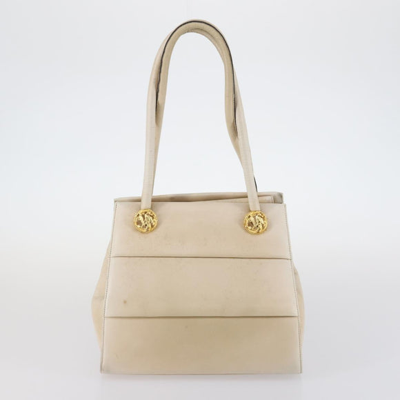 Salvatore Ferragamo Shoulder Bag Leather Nylon 2Set Beige Brown Auth 141558