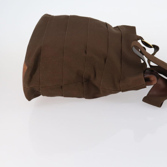 Salvatore Ferragamo Shoulder Bag Leather Nylon 2Set Beige Brown Auth 141558