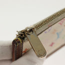 LOUIS VUITTON Multicolor Pochette Cles Coin Purse White M92655 LV Auth 141583-10