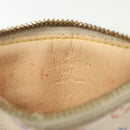 LOUIS VUITTON Multicolor Pochette Cles Coin Purse White M92655 LV Auth 141583-18