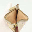 LOUIS VUITTON Multicolor Pochette Cles Coin Purse White M92655 LV Auth 141583-11