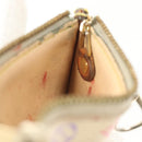 LOUIS VUITTON Multicolor Pochette Cles Coin Purse White M92655 LV Auth 141583-20