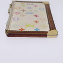 LOUIS VUITTON Multicolor Pochette Cles Coin Purse White M92655 LV Auth 141583-5