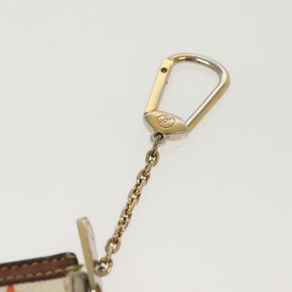 LOUIS VUITTON Multicolor Pochette Cles Coin Purse White M92655 LV Auth 141583