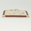 LOUIS VUITTON Multicolor Pochette Cles Coin Purse White M92655 LV Auth 141583-14