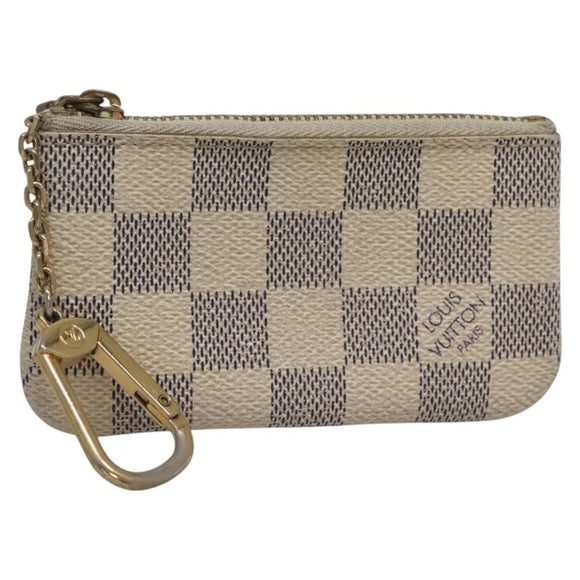 LOUIS VUITTON Damier Azur Pochette Cles Coin Purse N62659 LV Auth 141584