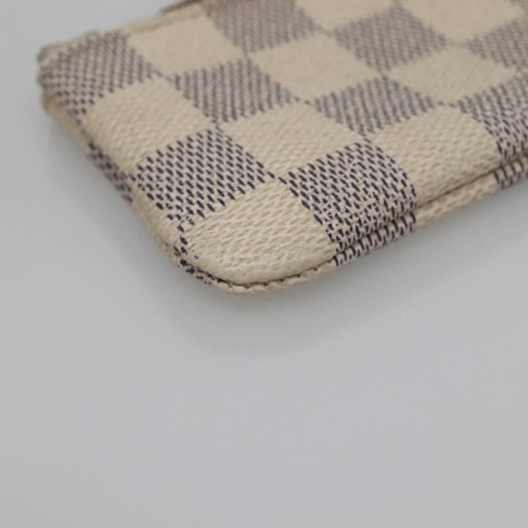 LOUIS VUITTON Damier Azur Pochette Cles Coin Purse N62659 LV Auth 141584