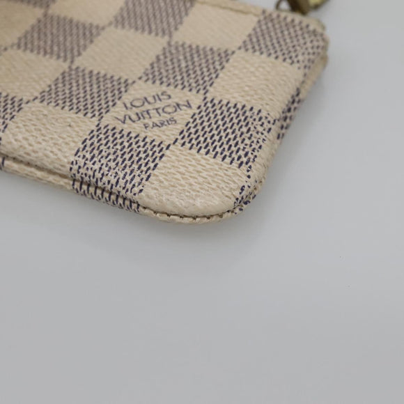 LOUIS VUITTON Damier Azur Pochette Cles Coin Purse N62659 LV Auth 141584