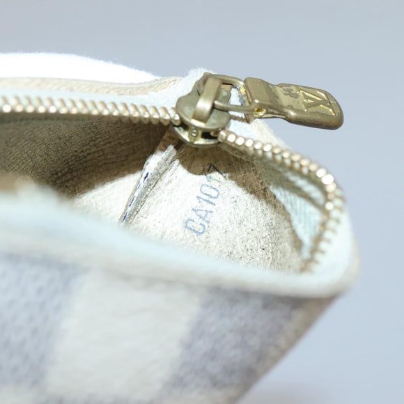 LOUIS VUITTON Damier Azur Pochette Cles Coin Purse N62659 LV Auth 141584