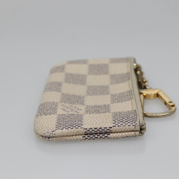 LOUIS VUITTON Damier Azur Pochette Cles Coin Purse N62659 LV Auth 141584