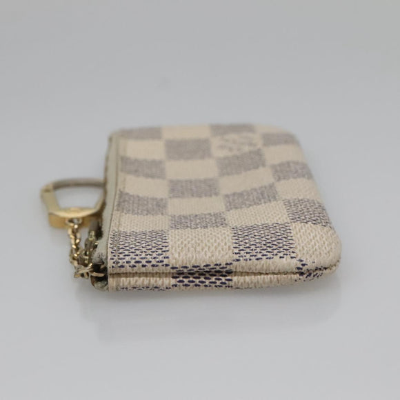LOUIS VUITTON Damier Azur Pochette Cles Coin Purse N62659 LV Auth 141584