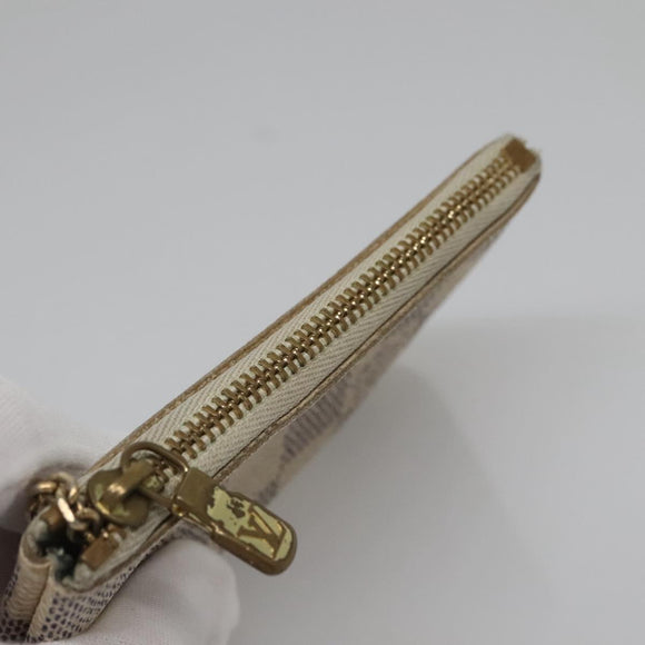 LOUIS VUITTON Damier Azur Pochette Cles Coin Purse N62659 LV Auth 141584