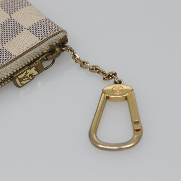 LOUIS VUITTON Damier Azur Pochette Cles Coin Purse N62659 LV Auth 141584