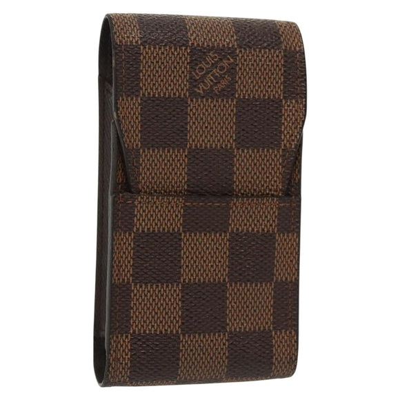 LOUIS VUITTON Damier Ebene Etui Cigarette Case N63024 LV Auth 141585