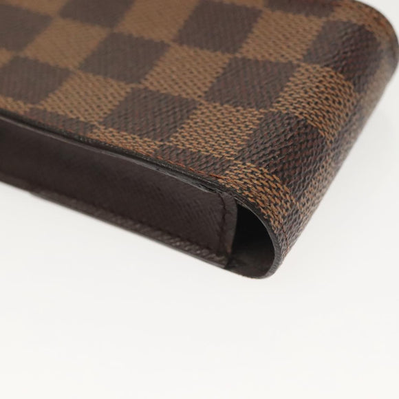 LOUIS VUITTON Damier Ebene Etui Cigarette Case N63024 LV Auth 141585