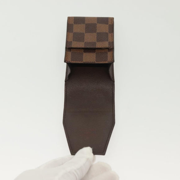 LOUIS VUITTON Damier Ebene Etui Cigarette Case N63024 LV Auth 141585