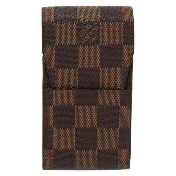 LOUIS VUITTON Damier Ebene Etui Cigarette Case N63024 LV Auth 141585
