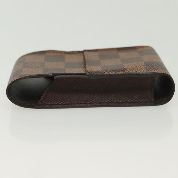 LOUIS VUITTON Damier Ebene Etui Cigarette Case N63024 LV Auth 141585