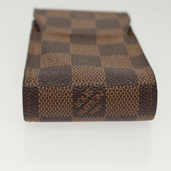 LOUIS VUITTON Damier Ebene Etui Cigarette Case N63024 LV Auth 141585