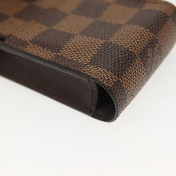 LOUIS VUITTON Damier Ebene Etui Cigarette Case N63024 LV Auth 141585