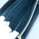 LOUIS VUITTON Vernis Portefeiulle Sarah Long Wallet Bluenuit M93667 Auth 141587-18
