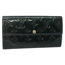 LOUIS VUITTON Vernis Portefeiulle Sarah Lange Portemonnee Bluenuit M93667 Auth 141587-1