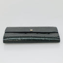 LOUIS VUITTON Vernis Portefeiulle Sarah Lange Portemonnee Bluenuit M93667 Auth 141587-6