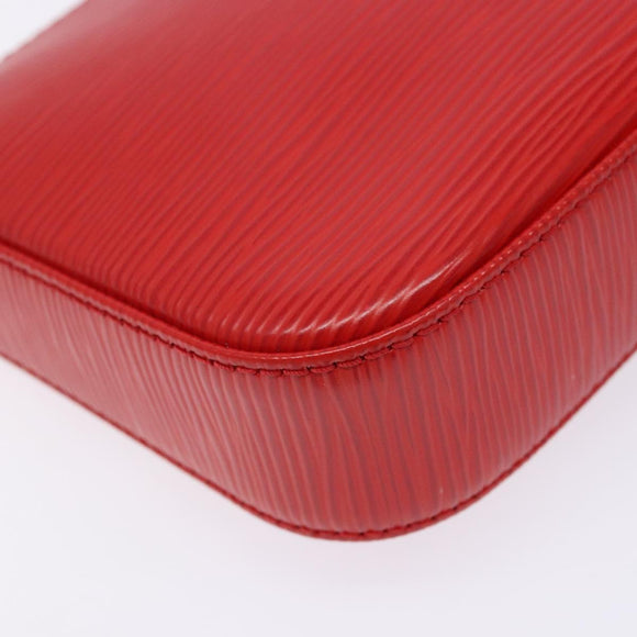 LOUIS VUITTON Epi Pochette Accessoires Pouch Red M52947 LV Auth 141595